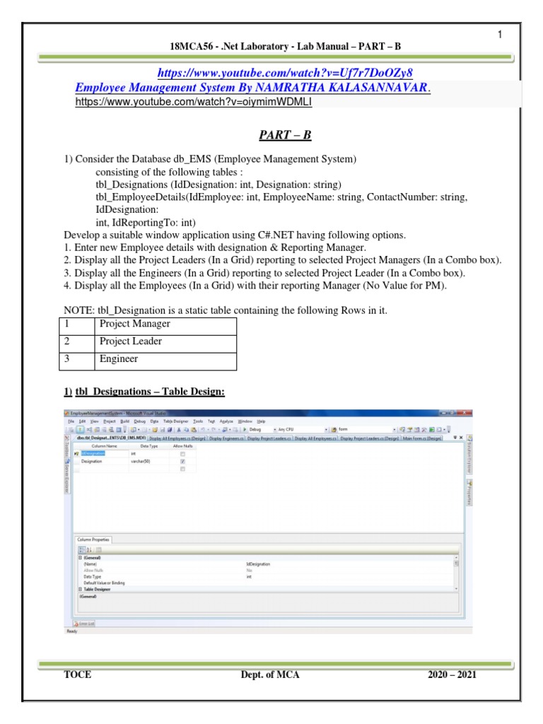 .NET Employee Management Lab Guide | PDF | Language Integrated Query ...