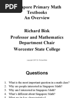 Overview of Singapore Maths