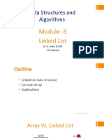 Data Structures and Algorithms: Module - 3 Linked List