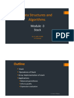 Data Structures and Algorithms Module - Stack Implementation and Applications