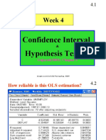 Reliable OLS Estimation & Confidence Intervals