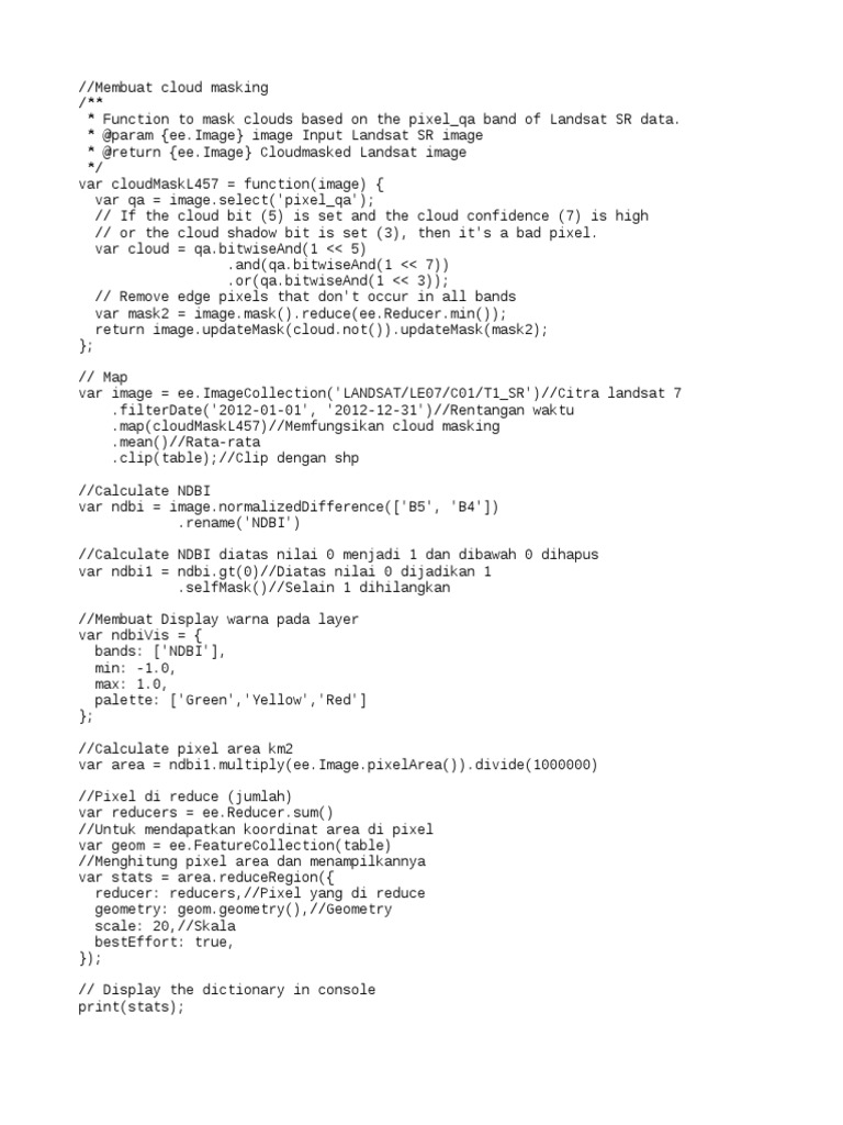NDBI Landsat 7 | PDF