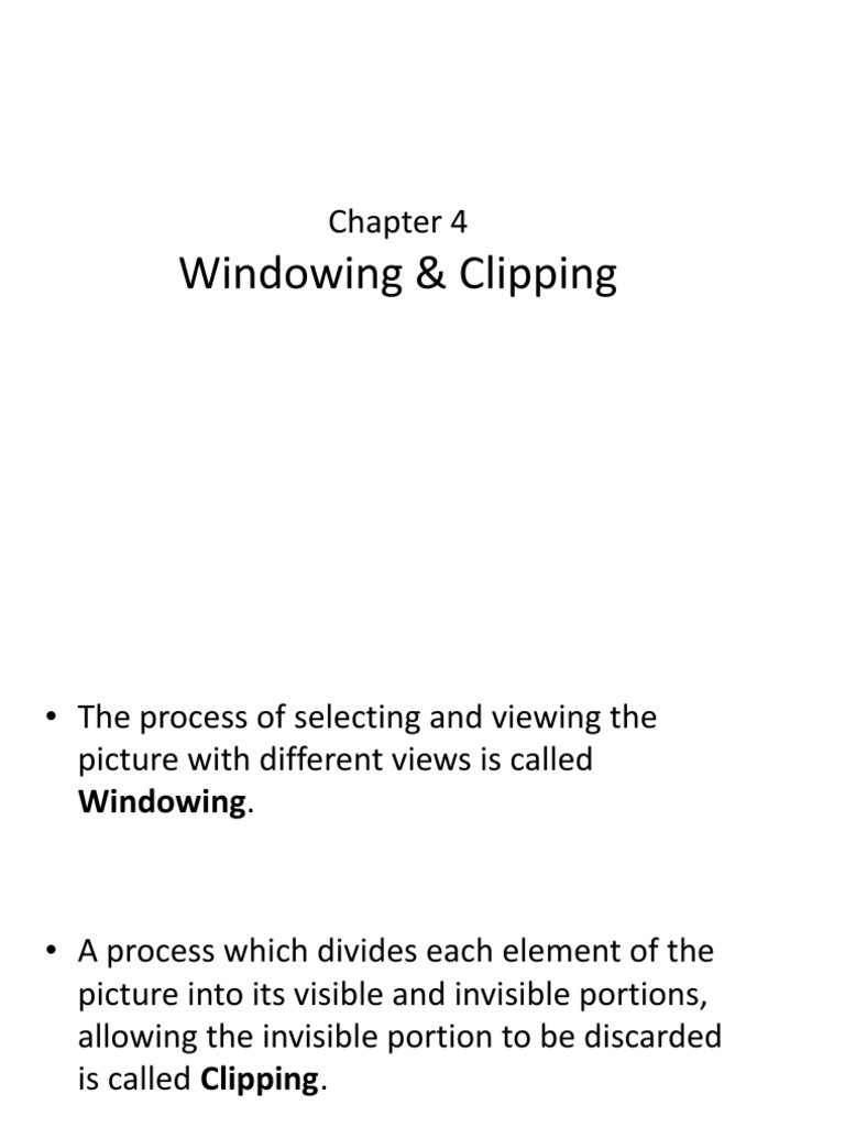 Windowing and Clipping in Graphics | PDF | Vertex (Geometry) | Computer ...