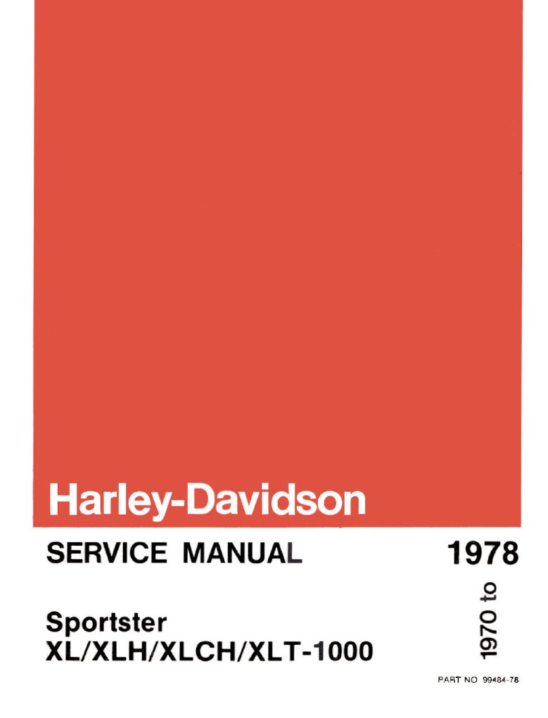 Harley-Davidson サービスマニュアル 1970-1978 Harley Davidson service manual 1970-early 1978. FL/FLH/FX/FXS 1200