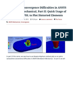 Overcoming Convergence Difficulties in ANSYS Workbench Mechanical, Part II - Quick Usage of Mechanical APDL To Plot Distorted Elements - PADT, Inc