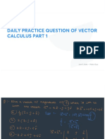 Daily Practice Question of Vector Calculus Part 1