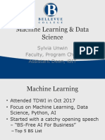 Machine Learning & Data Science: Sylvia Unwin Faculty, Program Chair Assistant Dean, iBIT