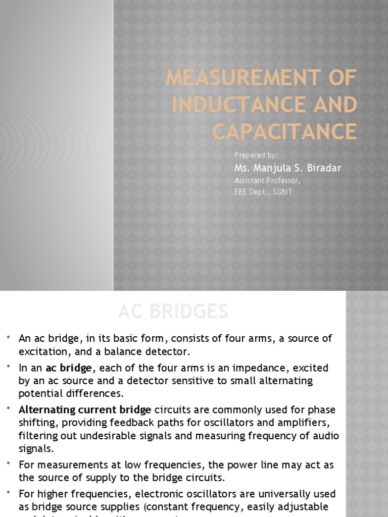 Inductance and Capacitance Measurement | PDF | Detector (Radio ...