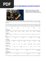 What Are The Parts of Lathe Machine and Their Functions?