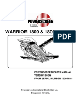 WARRIOR 1800 & 1800 RADIAL: Powerscreen Parts Manual Version 06eg From Serial Number 12305118