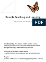 Remote Teaching and Learning - Rev July13
