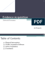 Network Forensics Evidence Acquisition Methods