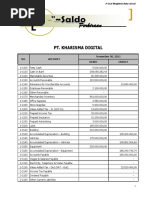 Pt. Kharisma Digital: Debet Credit NO. Account November 30, 2011