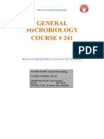 General Microbiology COURSE # 241: Biology Department, Faculty of Sciences