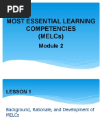 Most Essential Learning Competencies (Melcs)