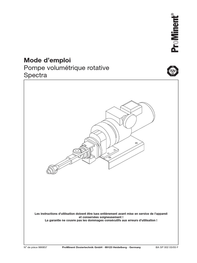 Spectra Pump Manual French PDF | PDF | Pompe | Sécurité