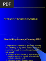 Lecture 7 Dependent Demand Inventory