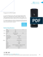 Fingerprint & RFID Reader: Technical Specifications
