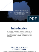 Rol Del Profesional en Psicología Social Comunitaria