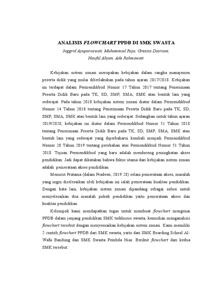 Analisis Flowchart PPDB SMK Swasta | PDF