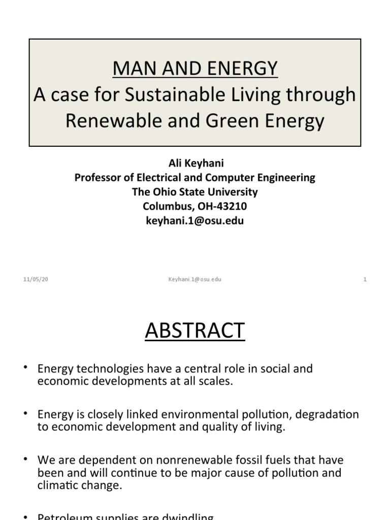 Sustainable Energy for Future Living | PDF | Solar Power | Greenhouse Gas
