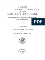 Jan Gonda A Concise Elementary Grammar of The Sanskrit Language PDF