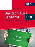 Deutsch Fürs Lehramt - Hofmann, Monika PDF