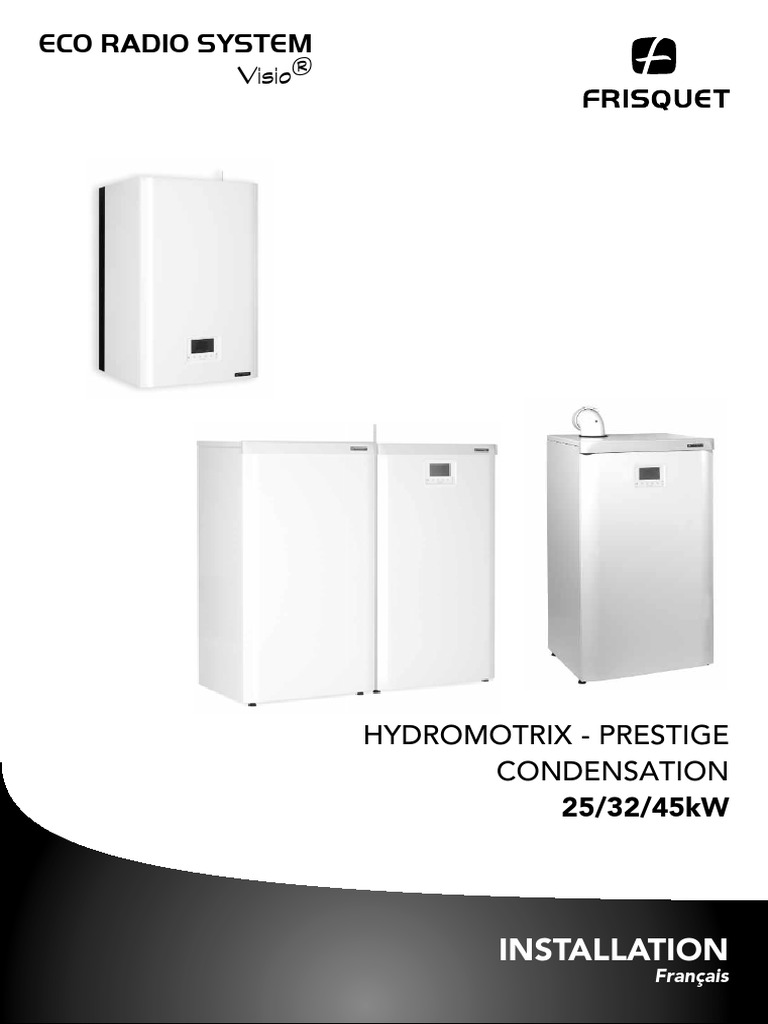 Notice Chaudière Frisquet Hydromotrix 32 Kw Condensation Notice Utilisation Prestige Condensation Visio Frisquet | PDF | Gaz |  Transfert thermique
