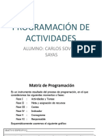 Programación de Actividades 2