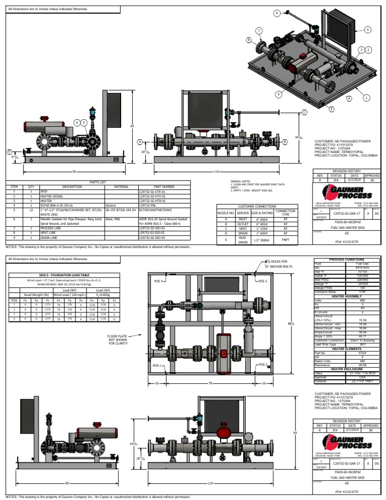 Gaumer Fuel Gas Heater Drawing | PDF | Building Materials | Building ...