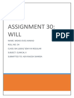 Assignment 30 Oves