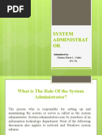 System Administrat OR: Submitted by