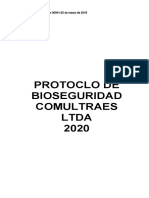 Protocolo de Bioseguridad en Prevención Del Covd-19