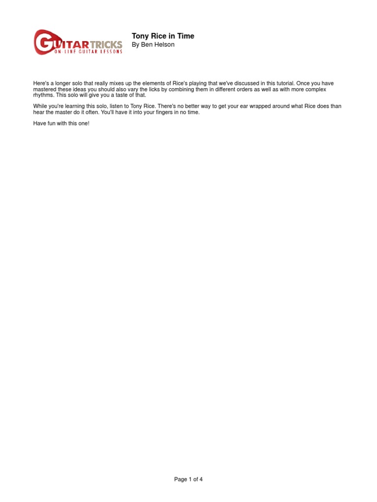 8.tony Rice in Time | PDF | Language Arts & Discipline