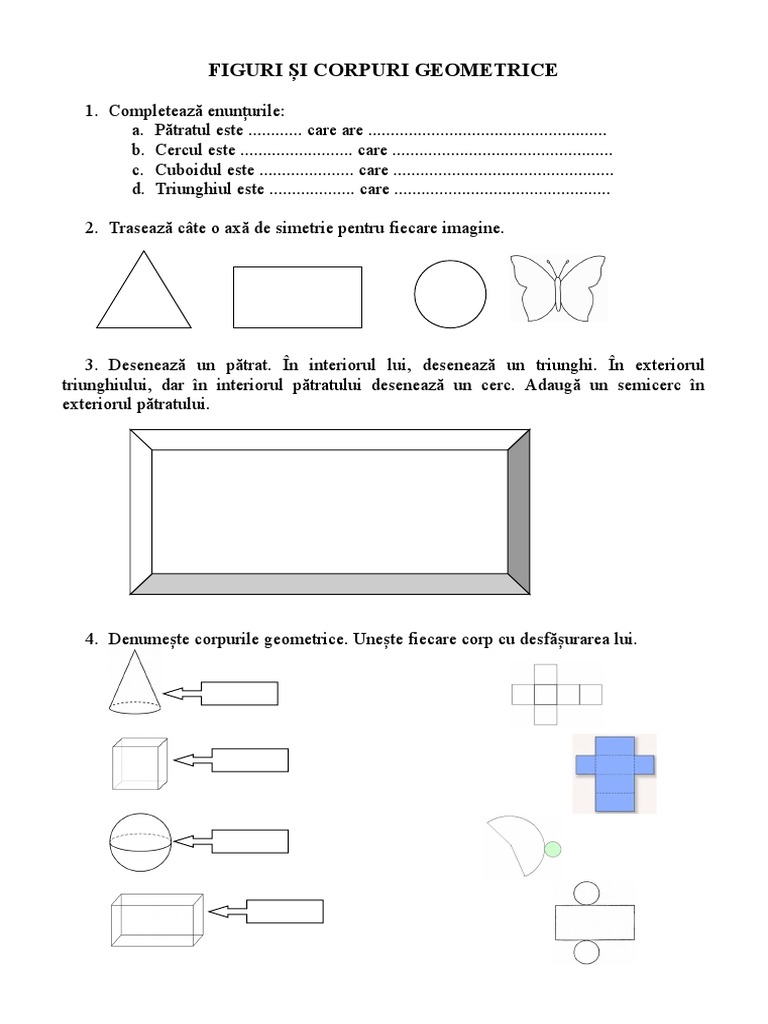 Recapitulare Figuri Si Corpuri Geometrice | PDF