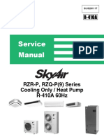 Daikin Air Conditioner SkyAir R-410A Models RZR-P, RZQ-P(10) Series Service Manual