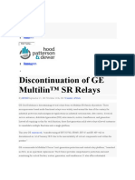 Discontinuation of GE Multilin™ SR Relays - Hood Patterson & Dewar
