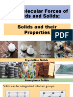 Intermolecular Forces of Liquids and Solids Solids and Their Properties