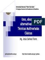Usos, Abusos y Alternativas A Las Técnicas Multivariadas Clasicas-Mg Jesus Salinas