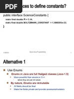 Use Interfaces To Define Constants?: Public Interface Scienceconstants (