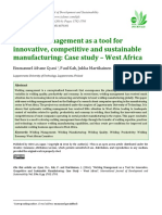 Welding Management As A Tool For Innovative, Competitive and Sustainable Manufacturing: Case Study - West Africa