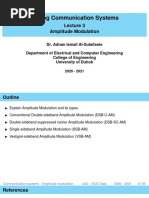 Analog Communication Systems: Amplitude Modulation