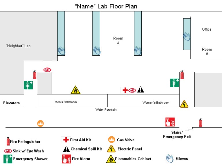 "Lab Floor Plan and Safety Features" | PDF