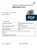 2020 YWS Camp Application Form - KWSE PDF