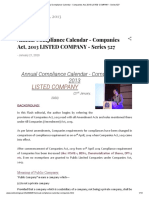 Annual Compliance Calendar - Companies Act, 2013 LISTED COMPANY - Series 527 PDF