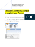 Como Establecer Clave Principal en Access