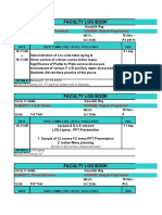 Faculty Log Book: Koushik Ray