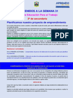 Bienvenidos A La Semana 31: Área de Educación para El Trabajo