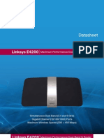 Linksys E4200 DataSheet Simultaneous Dual-Band Wireless-N Router