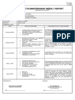 Practicum/Internship Weekly Report: Pangasinan State University